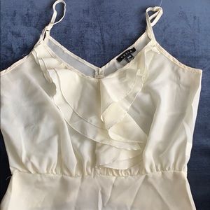 Spaghetti strap blouse w/ zip